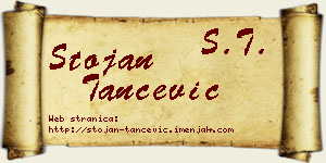 Stojan Tančević vizit kartica